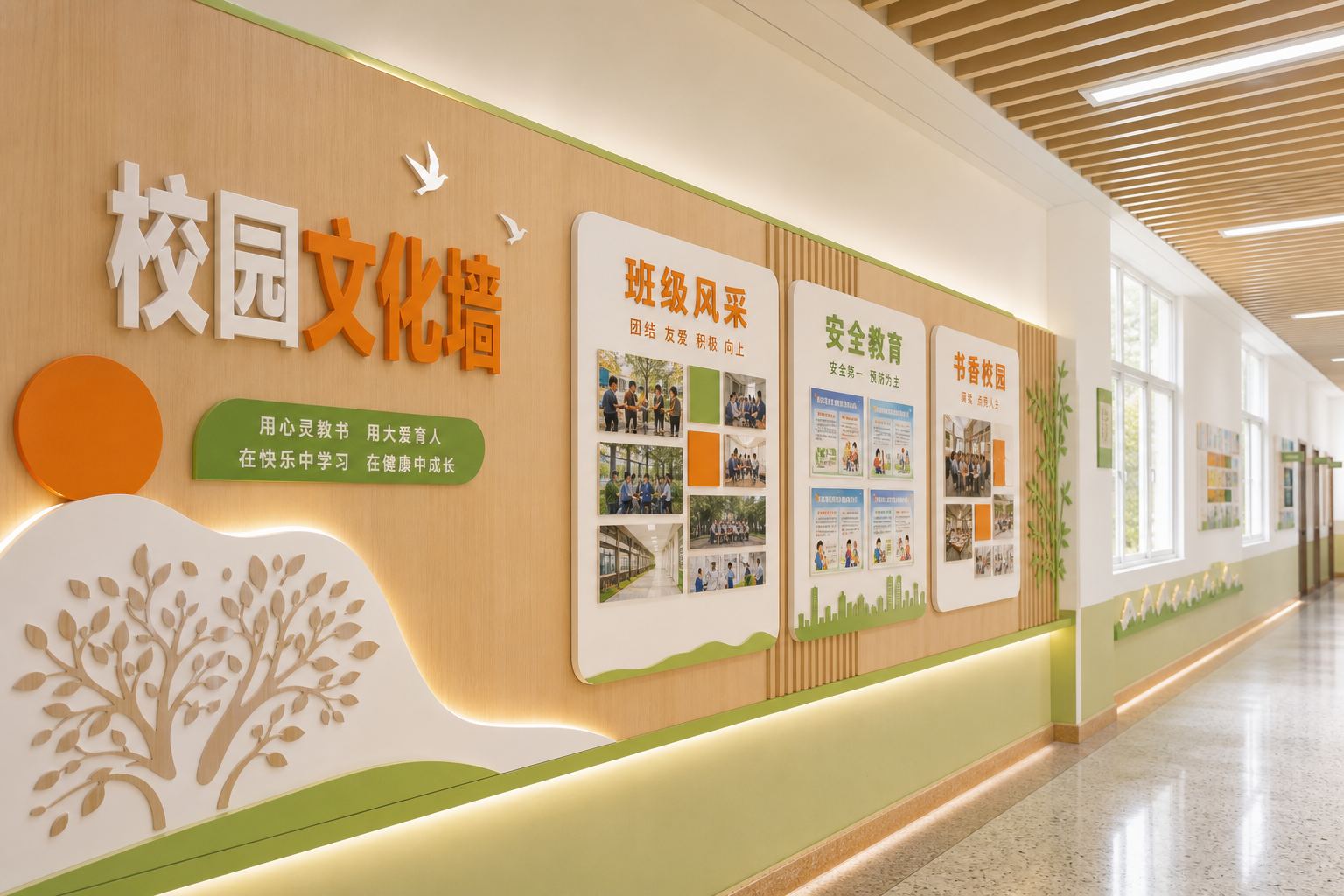 学校文化墙服务场景示意图